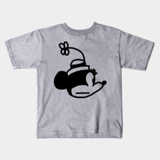 Steamboat Willie Cartoon Girl Mouse Portrait Kids T-Shirt